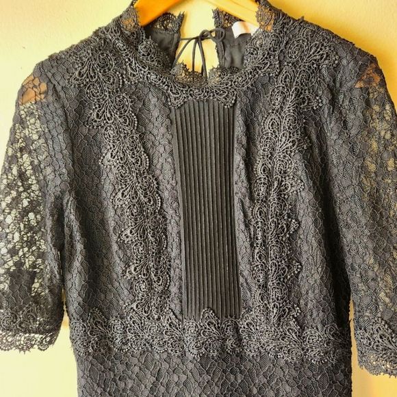 Etcetera Black Lace Dress size 4 - Picture 4 of 6